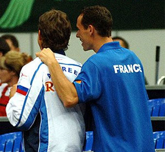 Игорь Андреев и Мишель Ллодра. Фото с официального сайта турнира