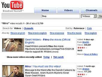        "fitna"  YouTube
