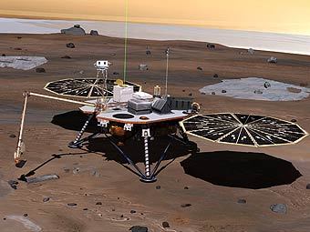 Зонд "Феникс". Трехмерная модель с сайта NASA Зонд "Феникс". Трехмерная модель с сайта NASA
