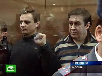 Фигуранты "дела Бульбова" в зале суда. Кадр телеканала НТВ