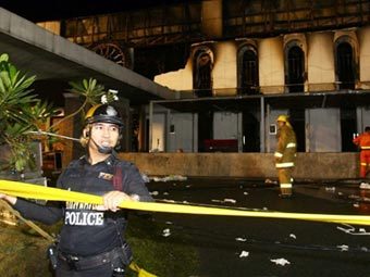 На месте пожара в Бангкоке. Фото ©AFP