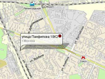 Карта места происшествия с сайта nakarte.rambler.ru