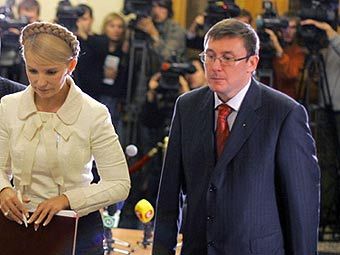 Юлия Тимошенко и Юрий Луценко. Фото ©AFP