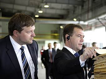 Никита Белых и Дмитрий Медведев. Фото пресс-службы президента России
