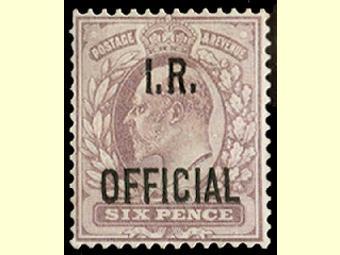  6d Pale Dull Purple (I.R. Official).    Stanley Gibbons Investment