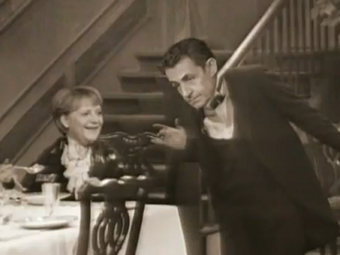    "'Dinner for one' feat. Sarkozy und Merkel"